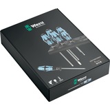 Wera 3334/3350/3355/6 Jeu de tournevis en acier inoxydable + support, 6 pièces Noir/Bleu