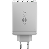 goobay 100W GaN USB-C PD Multiport Quick Charger Blanc, 3x USB-C, 1x USB-A