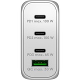 goobay 100W GaN USB-C PD Multiport Quick Charger, Chargeur Blanc