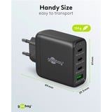 goobay 68W GaN USB-C PD Multiport Quick Charger, Chargeur Noir