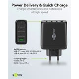 goobay 68W GaN USB-C PD Multiport Quick Charger, Chargeur Noir