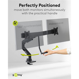 goobay Dual Monitor Mount Office, Support de moniteur Noir