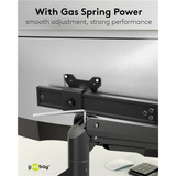 goobay Dual Monitor Mount Office, Support de moniteur Noir