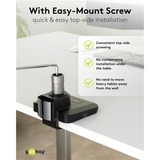 goobay Dual Monitor Mount Office, Support de moniteur Noir