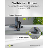 goobay Dual Monitor Mount Office, Support de moniteur Noir