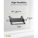 goobay support PC portable pour bras de moniteur, 11,6 à 17,3 pouces Noir