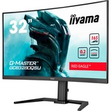 iiyama G-Master Red Eagle GCB3280QSU-B1 31.5" Moniteur gaming incurvé  Noir, 165Hz, HDMI, DisplayPort, USB, Audio, AMD Free-Sync