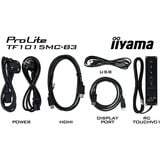 iiyama ProLite TF1015MC-B3 10.1" Moniteur tactile  Noir, Touch, VGA, HDMI, DisplayPort, LAN, USB