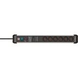 Brennenstuhl Premium-Protect-Line multiprise à 6 prises Noir/argent, 6x prises