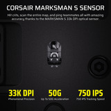 Corsair Scimitar Elite Wireless SE MMO, Souris gaming Gunmetal, 33 000 dpi, LED RGB
