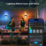 Govee Govee Smart Outdoor Wall light, Lampe 2700-6500K, Mat