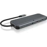 ICY BOX IB-DK4060-CPD, Station d'accueil Noir, HDMI, DisplayPort, LAN, USB-C