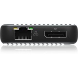 ICY BOX IB-DK4060-CPD, Station d'accueil Noir, HDMI, DisplayPort, LAN, USB-C