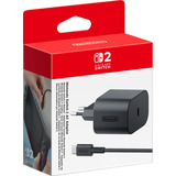 Nintendo Adaptateur secteur Switch 2, Bloc d'alimentation Noir, Intérieure, Secteur, 20 V, 1,5 m, Noir