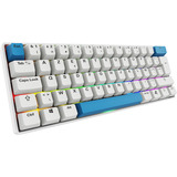 Sharkoon SKILLER SGK50 S4 Gen2 PBT RGB clavier gaming mécanique Blanc, Layout BE (AZERTY), Gateron G Pro 3.0 Yellow, 60%, Hot-swappable
