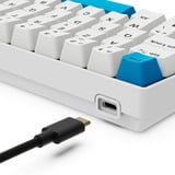 Sharkoon SKILLER SGK50 S4 Gen2 PBT RGB clavier gaming mécanique Blanc, Layout BE (AZERTY), Gateron G Pro 3.0 Yellow, 60%, Hot-swappable