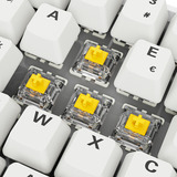 Sharkoon SKILLER SGK50 S4 Gen2 PBT, clavier gaming Blanc, Layout BE, Gateron G Pro 3.0 Yellow, BE Layout, Gateron G Pro 3.0 Yellow, RGB LED, Hot-swappable, 60%