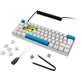 Sharkoon SKILLER SGK50 S4 Gen2 PBT, clavier gaming Blanc, Layout BE, Gateron G Pro 3.0 Yellow, BE Layout, Gateron G Pro 3.0 Yellow, RGB LED, Hot-swappable, 60%
