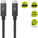 goobay Câble de charge et de synchronisation USB-C PD 100W Noir, 0,5 mètre