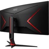 AOC CU34G2XE/BK 34" Curved UltraWide Moniteur gaming  Noir (Mat)/Rouge, HDMI, DisplayPort