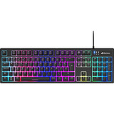 Sharkoon SKILLER SGB15 set de bureau Noir, Layout BE (AZERTY), Rubberdome, 100%, filaire (1,8 m), 2x USB