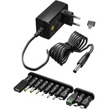 goobay Alimentation universelle 3 V - 12 V, Max. 12 W, Bloc d'alimentation Noir