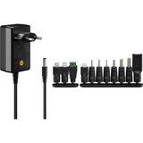 goobay Alimentation universelle 3 V - 12 V, Max. 12 W, Bloc d'alimentation Noir