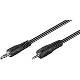 goobay Prise de 2,5 mm > Prise de 3,5 mm, Câble Noir, 2 mètres, stéréo