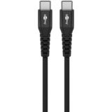 goobay Supersoft USB-C > USB-C 2.0, Câble Noir, 1 mètre