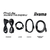 iiyama ProLite XUB2763QSU-B1 27" Moniteur  Noir, HDMI, DisplayPort, USB, Audio
