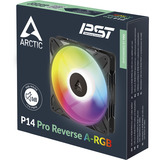 ARCTIC P14 Pro Reverse A-RGB ventilateur de boîtier Noir, 140 x 140 x 30 mm, PWM, 140 x 140 x 30 mm, PWM