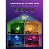 Govee Smart Mini Panel Lights Expansion Kit - 6-pack, Lampe Expansion, wifi 2.4GHz + Bluetooth