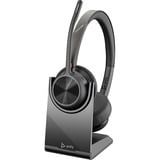 HP Poly Voyager 4320 UC on-ear headset casque  Noir, Bluetooth, USB-A, ANC, dock de charge