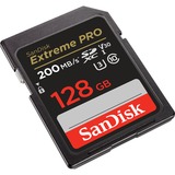 SanDisk Extreme PRO SDXC 128 Go, Carte mémoire Noir, UHS-I, Classe 10, U3, V30