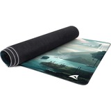 Sharkoon SKILLER SGP40 D6, Tapis de souris gaming sarcelle/multicolore