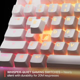 SteelSeries Apex 3 TKL RGB clavier gaming Blanc, Layout US (QWERTY), SteelSeries Whisper-Quiet, 80% (TKL)