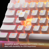 SteelSeries Apex 3 TKL, clavier gaming Blanc, Layout États-Unis, SteelSeries Whisper-Quiet, US layout, SteelSeries Whisper-Quiet, RGB LED, TKL