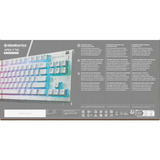 SteelSeries Apex 3 TKL, clavier gaming Blanc, Layout États-Unis, SteelSeries Whisper-Quiet, US layout, SteelSeries Whisper-Quiet, RGB LED, TKL