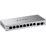 Zyxel 8-Port GbE + 2 GbE Uplink Web Managed, Switch Gris