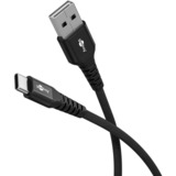goobay Supersoft USB-C > USB-A 2.0, Câble Noir, 2 mètres