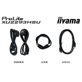 iiyama ProLite XU2293HSU-B7 21.5" Moniteur Noir, 1x DisplayPort, 1x HDMI, 2x USB-A