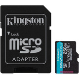 Kingston Canvas Go! Plus microSDXC 256 Go, Carte mémoire Noir, Incl. adapteur, Class 10, UHS-I U3, V30, A2