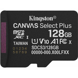 Kingston Canvas Select Plus 128 GB MicroSDXC, Carte mémoire Noir, UHS-I U1, Class 10, V10