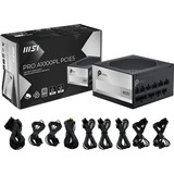 MSI PRO A1000PL PCIE5 alimentation modulaire 1000 watt Noir, 1x 12VHPWR, 3x PCIe