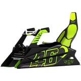Res-Tech GT Cockpit VR/46 Limited Edition, Simulateur de course Noir/néon vert, Capots fibre de carbone