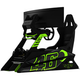 Res-Tech GT Cockpit VR/46 Limited Edition, Simulateur de course Noir/néon vert, Capots fibre de carbone