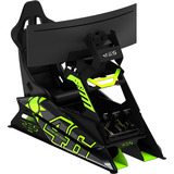 Res-Tech GT Cockpit VR/46 Limited Edition, Simulateur de course Noir/néon vert, Capots fibre de carbone