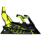 Res-Tech GT Cockpit VR/46 Limited Edition, Simulateur de course Noir/néon vert, Capots fibre de carbone