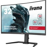 iiyama G-Master Red Eagle GCB3280QSU-B2 31.5" Moniteur gaming incurvé Noir, 1x DisplayPort, 2x HDMI, 2x USB-A, 180 Hz