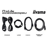 iiyama G-Master Red Eagle GCB3280QSU-B2 31.5" Moniteur gaming incurvé Noir, 1x DisplayPort, 2x HDMI, 2x USB-A, 180 Hz